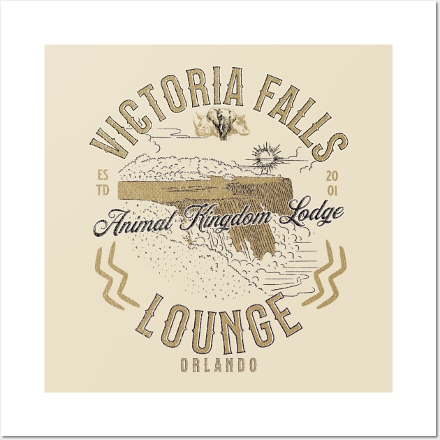 Victoria Falls Lounge at The Animal Kingdom Lodge Orlando Wall Art by Joaddo